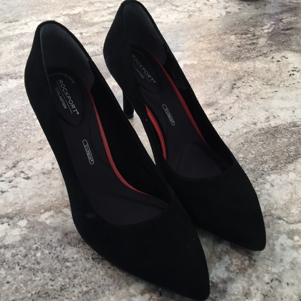 Rockport Total Motion Black Suede 8.5 Wide